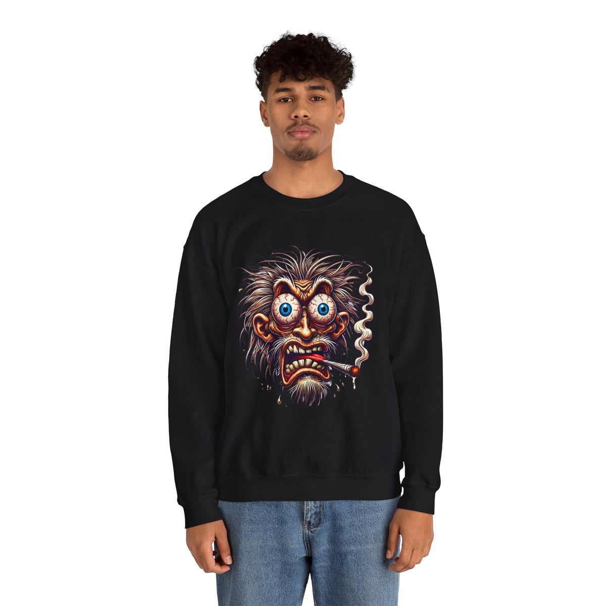 Wild-Eyed Smoking Maniac Crewneck Sweatshirt