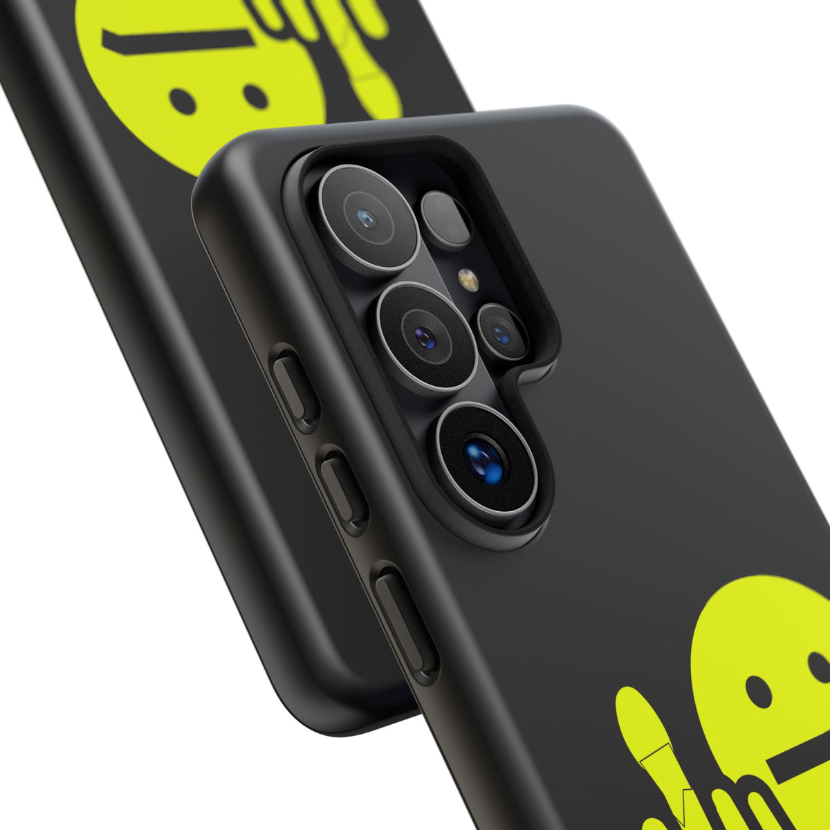 Phone Case — Neon Middle Finger Emoji Graphic