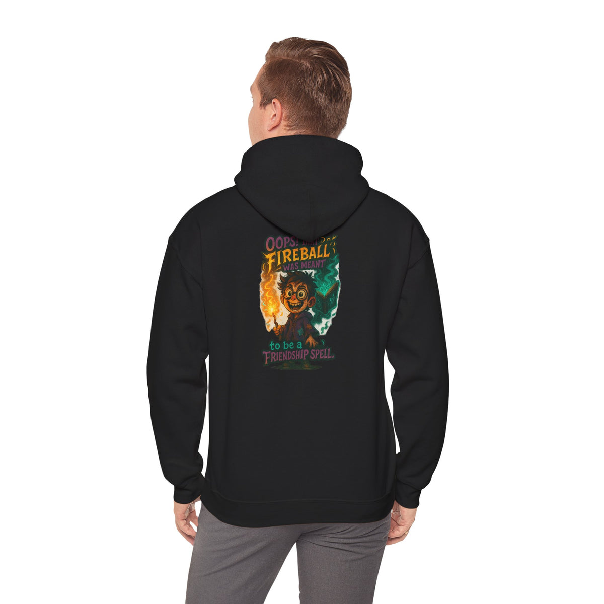 Fireball Demon Hoodie — Fiery Illustration Sweatshirt