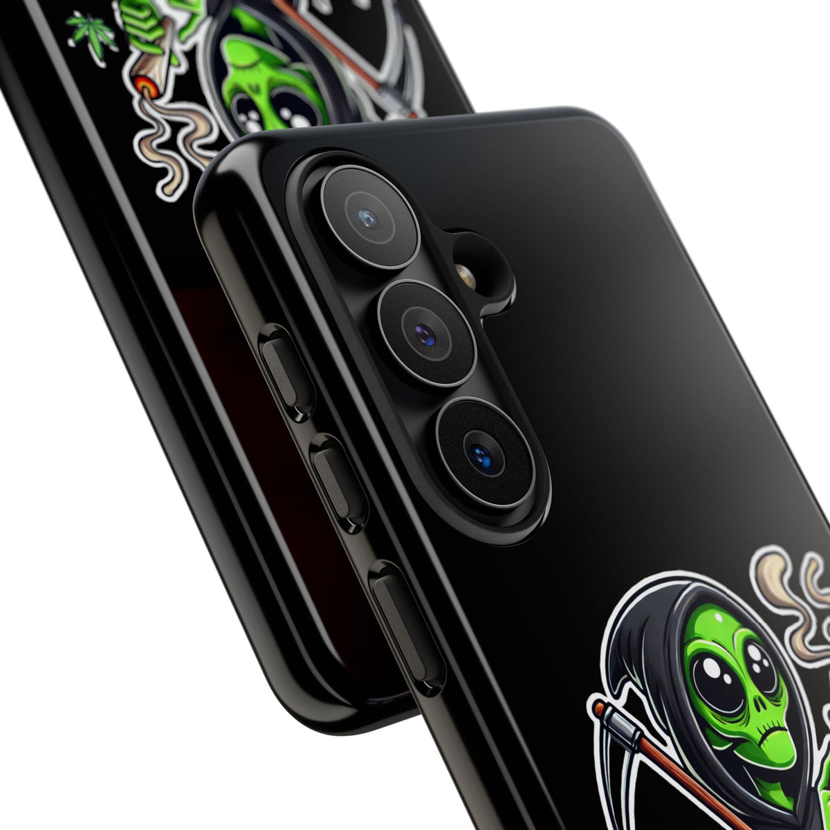 Reaper Alien Phone Case – Cute Grim Reaper Smoking Weed iPhone Case
