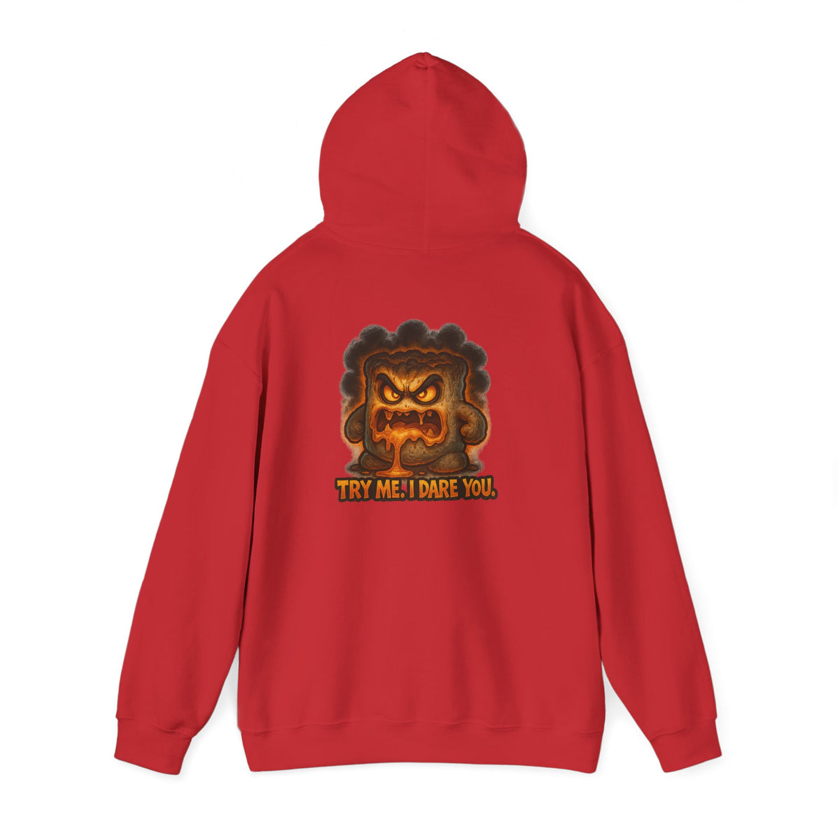 Angry Marshmallow Hoodie - "Try Me I Dare You" Graphic Hooded Sweatshirt