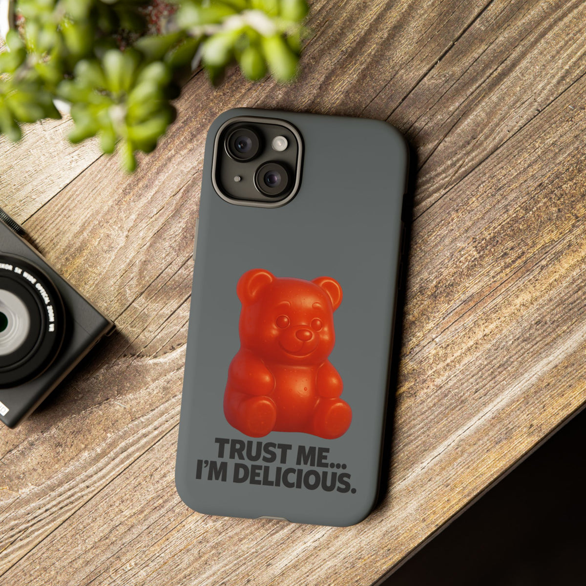 Phone Case — Red Gummy Bear 'Trust Me... I'm Delicious' Protective Case