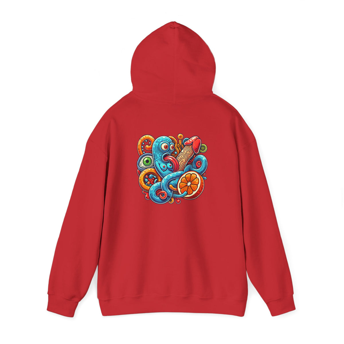 Octopus Colorful Graphic Hoodie – Vibrant Sea Creature Back Print