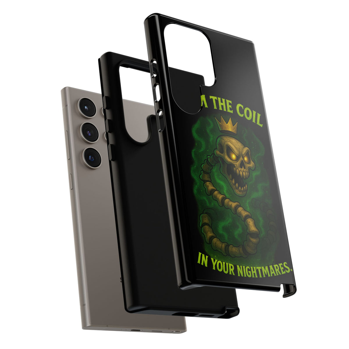 Tough Cases — “I Am The Coil In Your Nightmares” Skull Snake Shockproof Phone Case