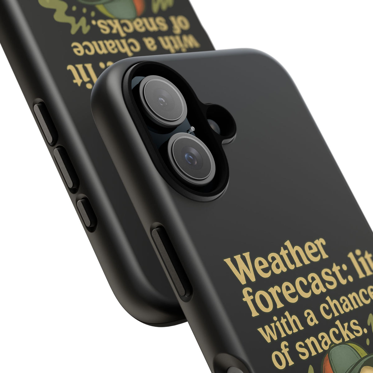 Phone Case — "Weather Forecast: Lit with a Chance of Snacks" Retro Graphic