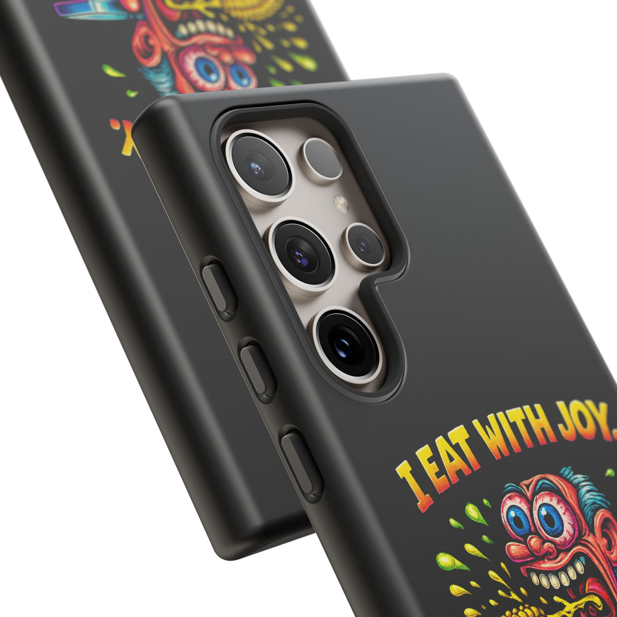 Phone Case — "I Eat With Joy, I Regret With Fury" Graphic