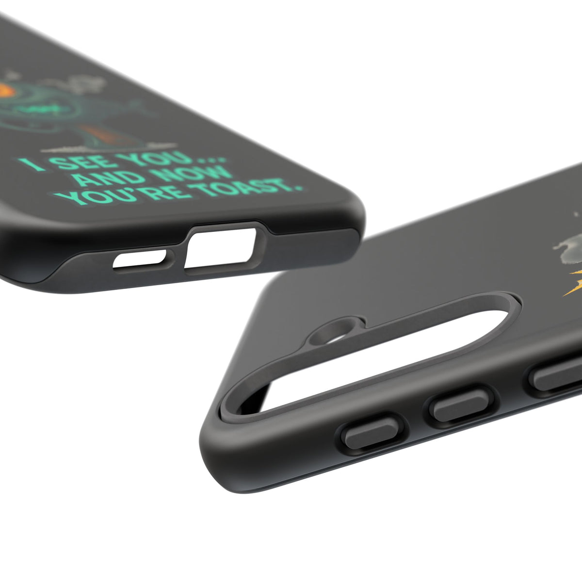 Phone Case — Cute Zombie Blaster Design with "I See You... And Now You're Toast"