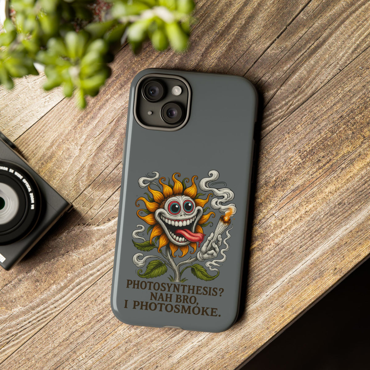 Photosmoke Sunflower Phone Case — Funny Stoner Botanical iPhone Cover
