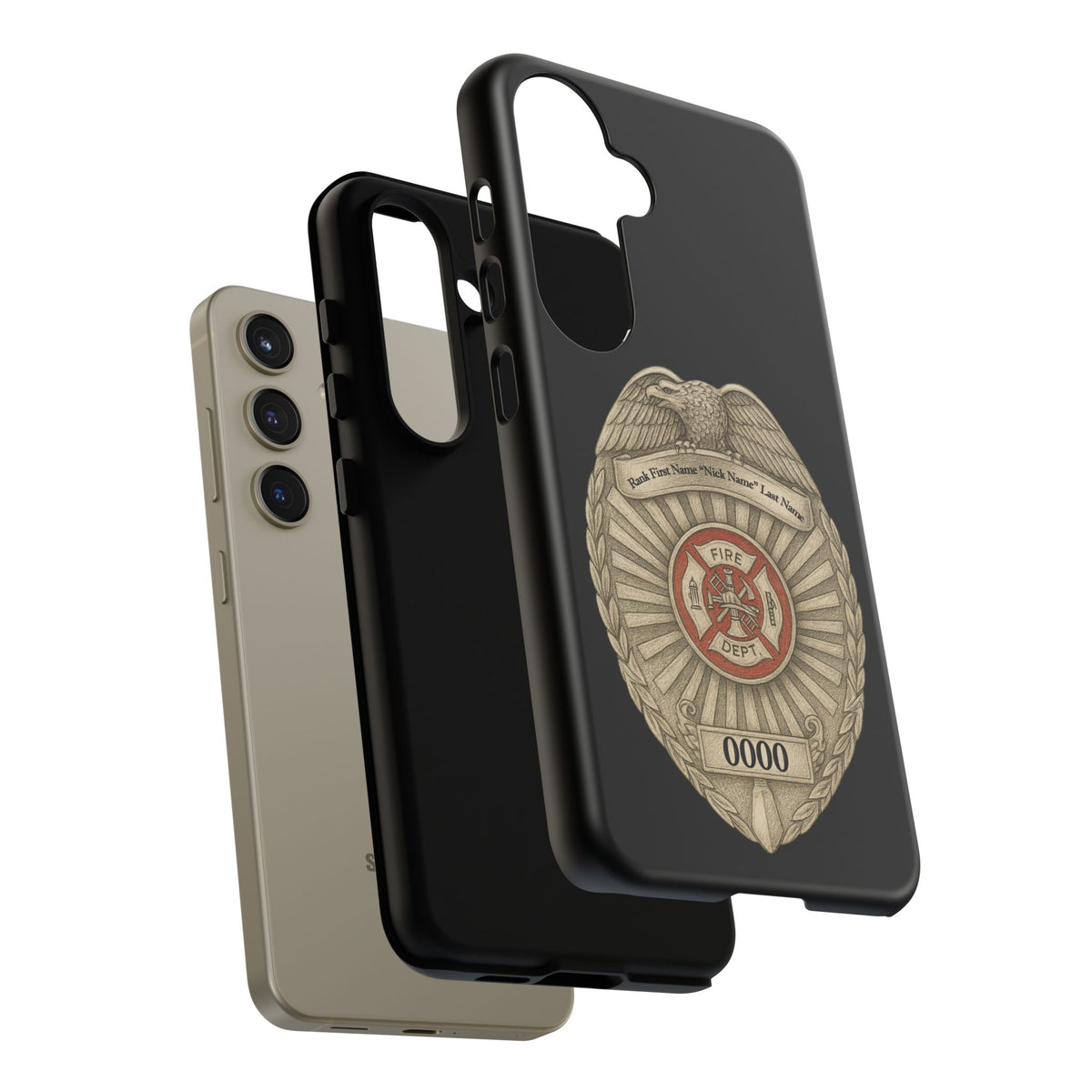 Firefighter Badge Phone Case – Personalized Dept. Emblem Tough Case