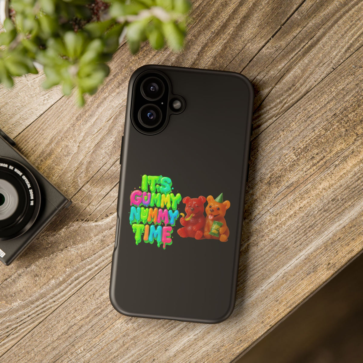Phone Case — "It's Gummy Nummy Time" Colorful Gummy Bear Protective Case