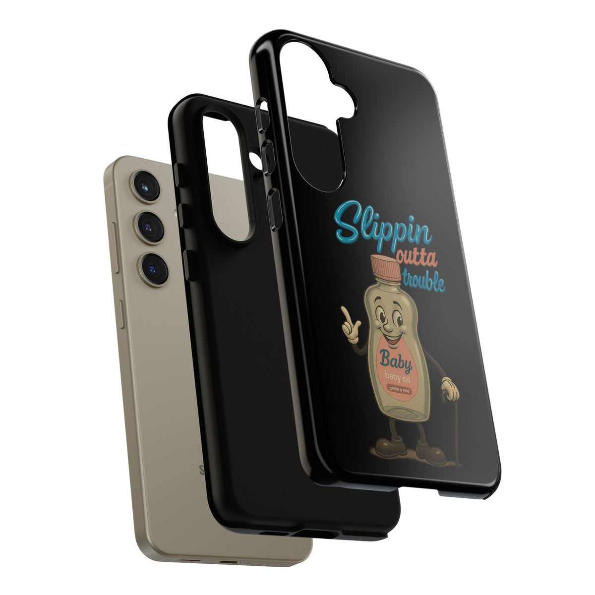 Phone Case — Retro 'Slippin Outta Trouble' Baby Bottle Design