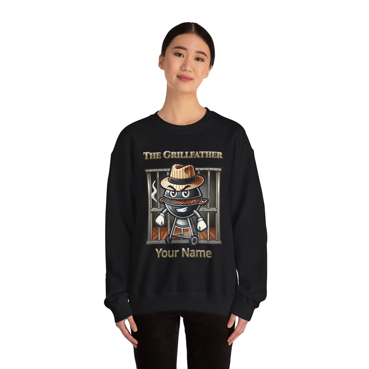 The Grillfather – Charcoal Crewneck Sweatshirt