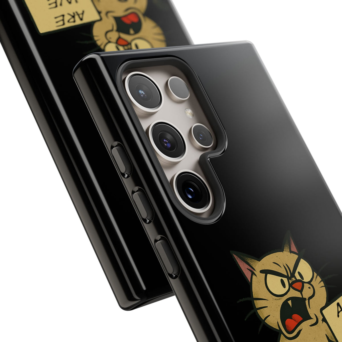 Angry Cat Phone Case — 'Are We Next' Protest Graphic iPhone Case