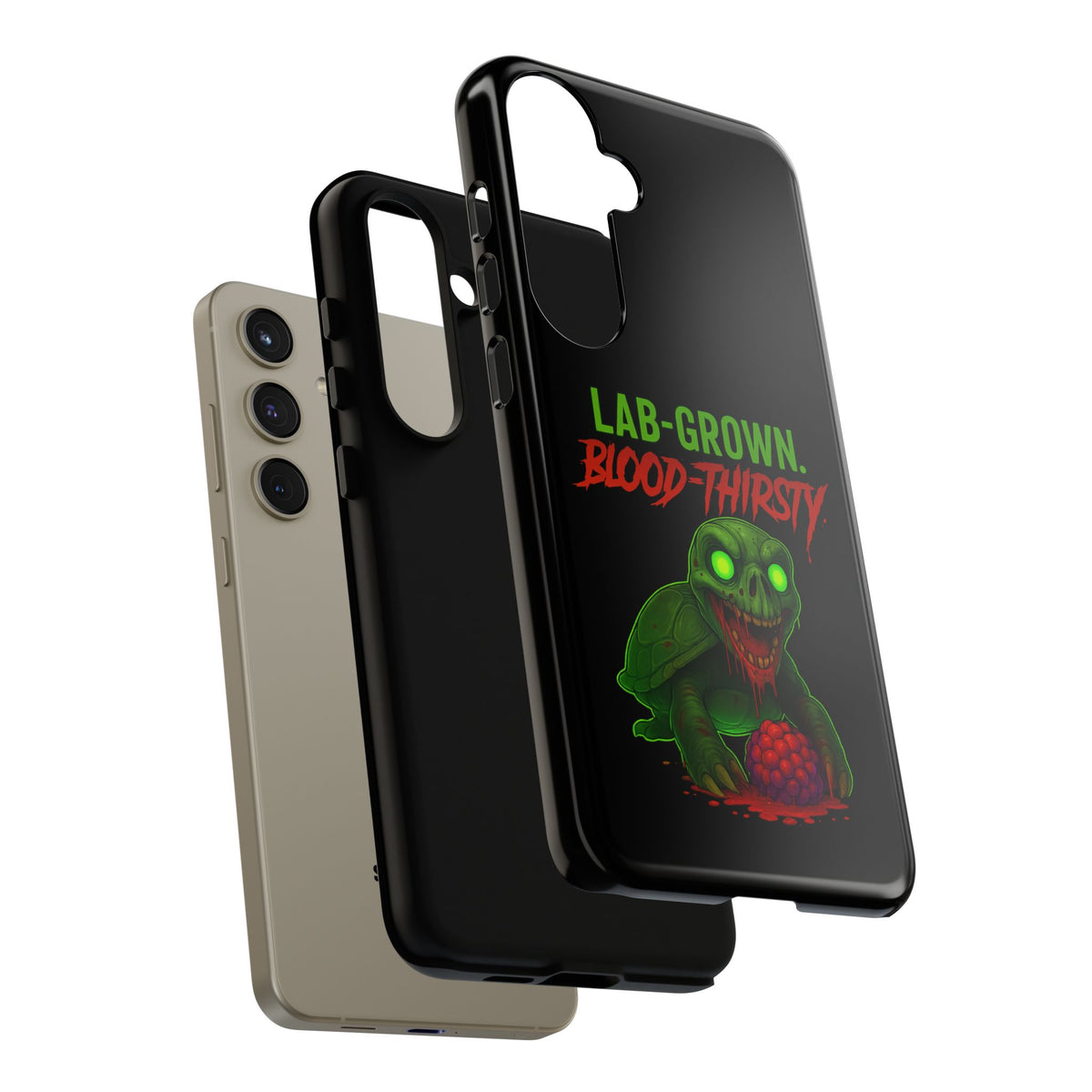 Phone Case — “Lab-Grown. Blood-Thirsty!” Green Monster Horror Design