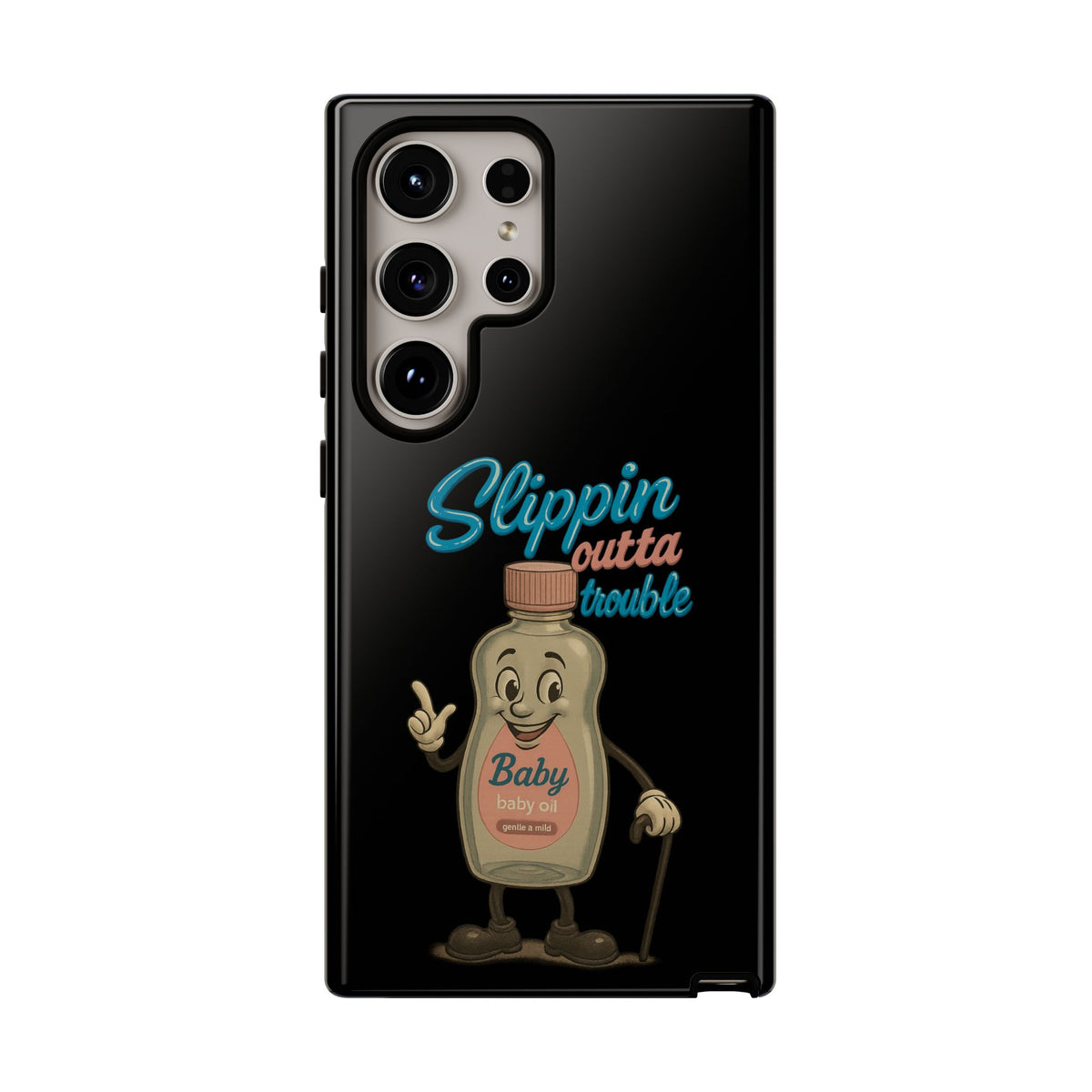 Phone Case — Retro 'Slippin Outta Trouble' Baby Bottle Design