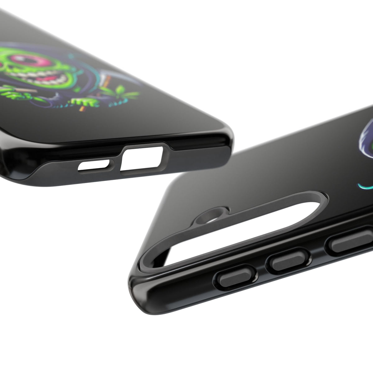 Grinning Stoner Grim Reaper Phone Case – Cannabis Skull iPhone Cover