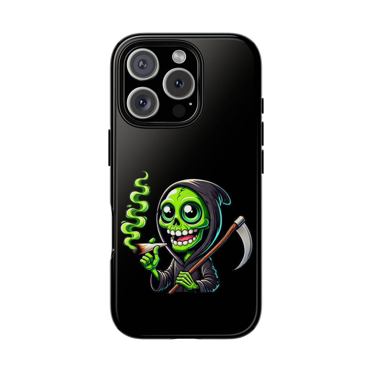 Grinning Green Reaper Phone Case