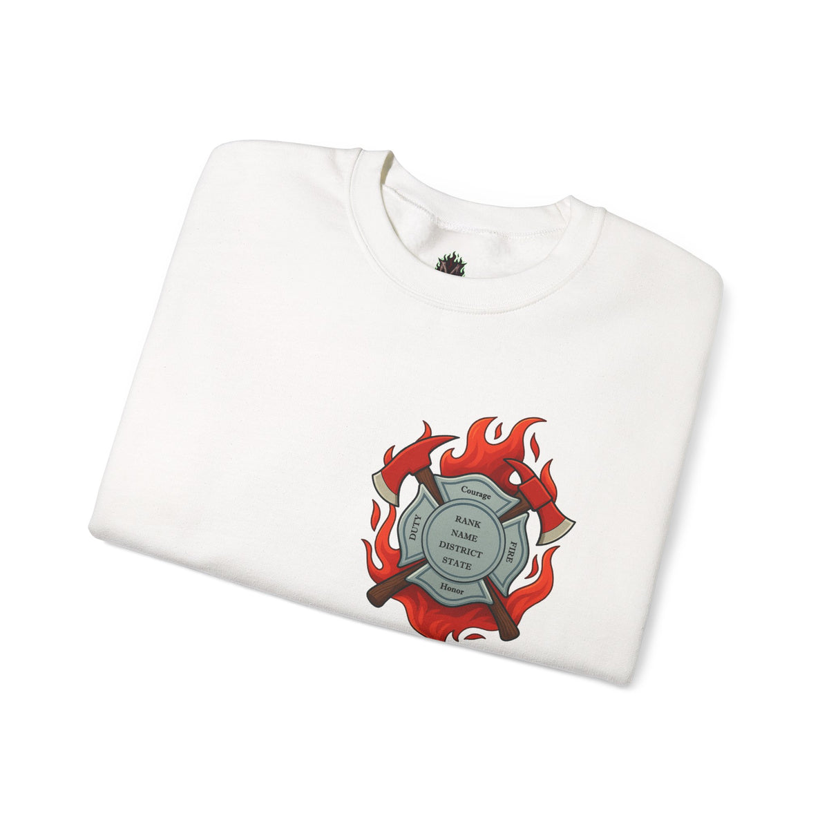 In the Heat of Danger We Hold the Line Crewneck Sweatshirt
