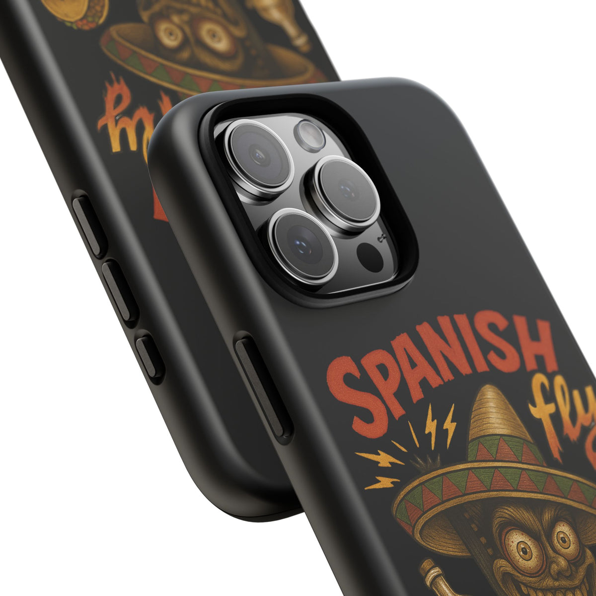 Spanish Fly Tough Phone Case — Retro Skull Sombrero Design