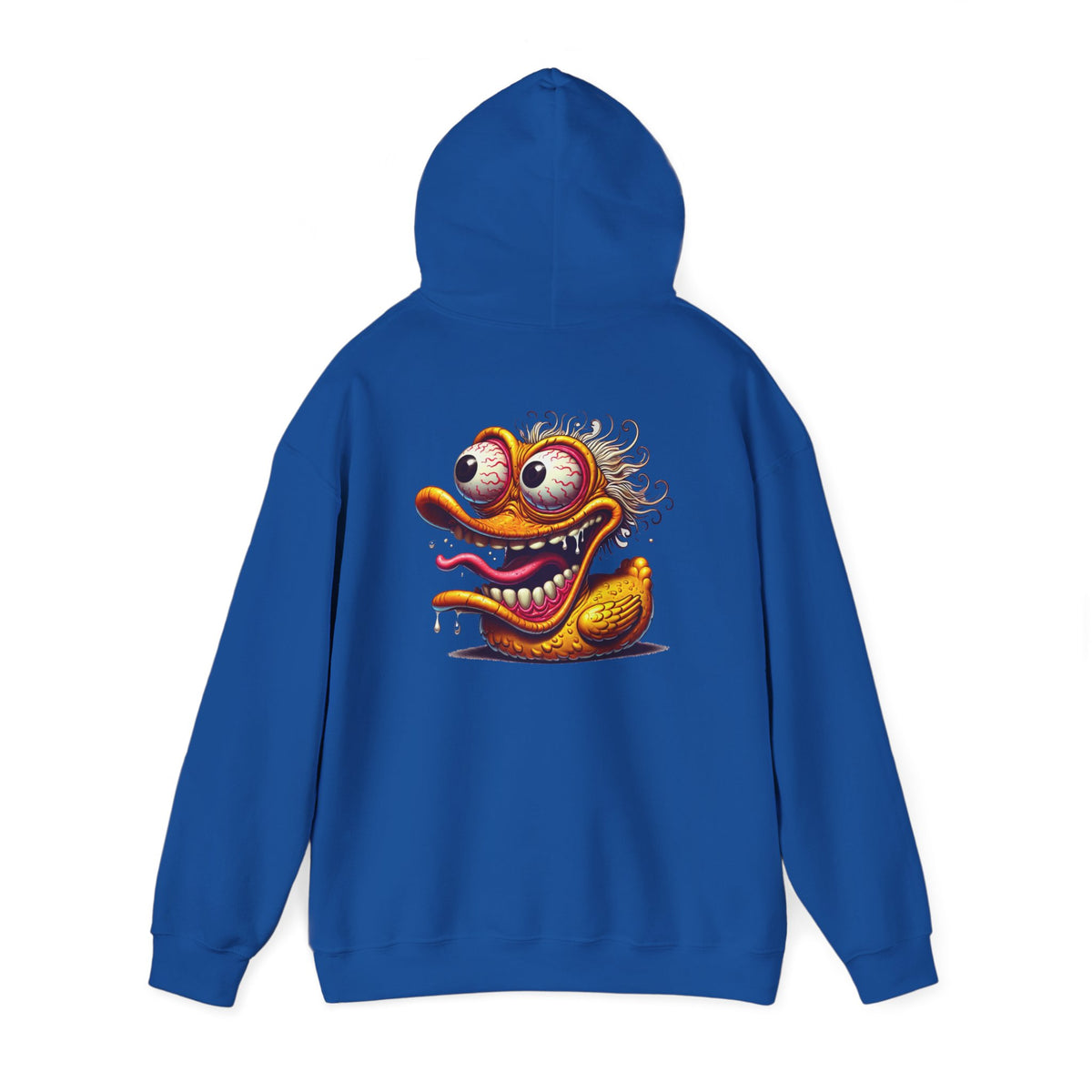 Duck Character Hoodie – Quirky Crazy Duck Illustration Pullover