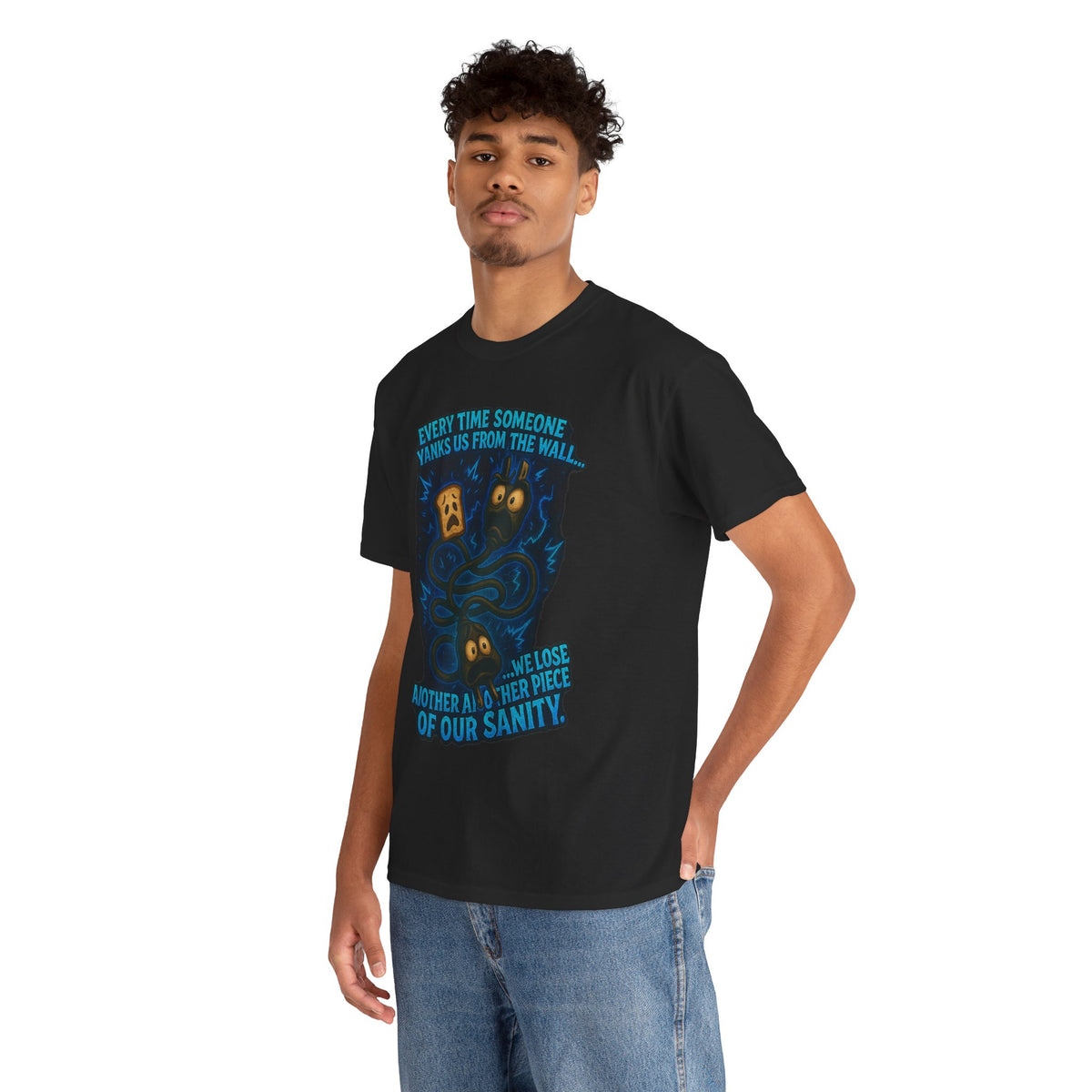 Lost Pieces of Sanity T-Shirt | Surreal Monster Wall Illustration
