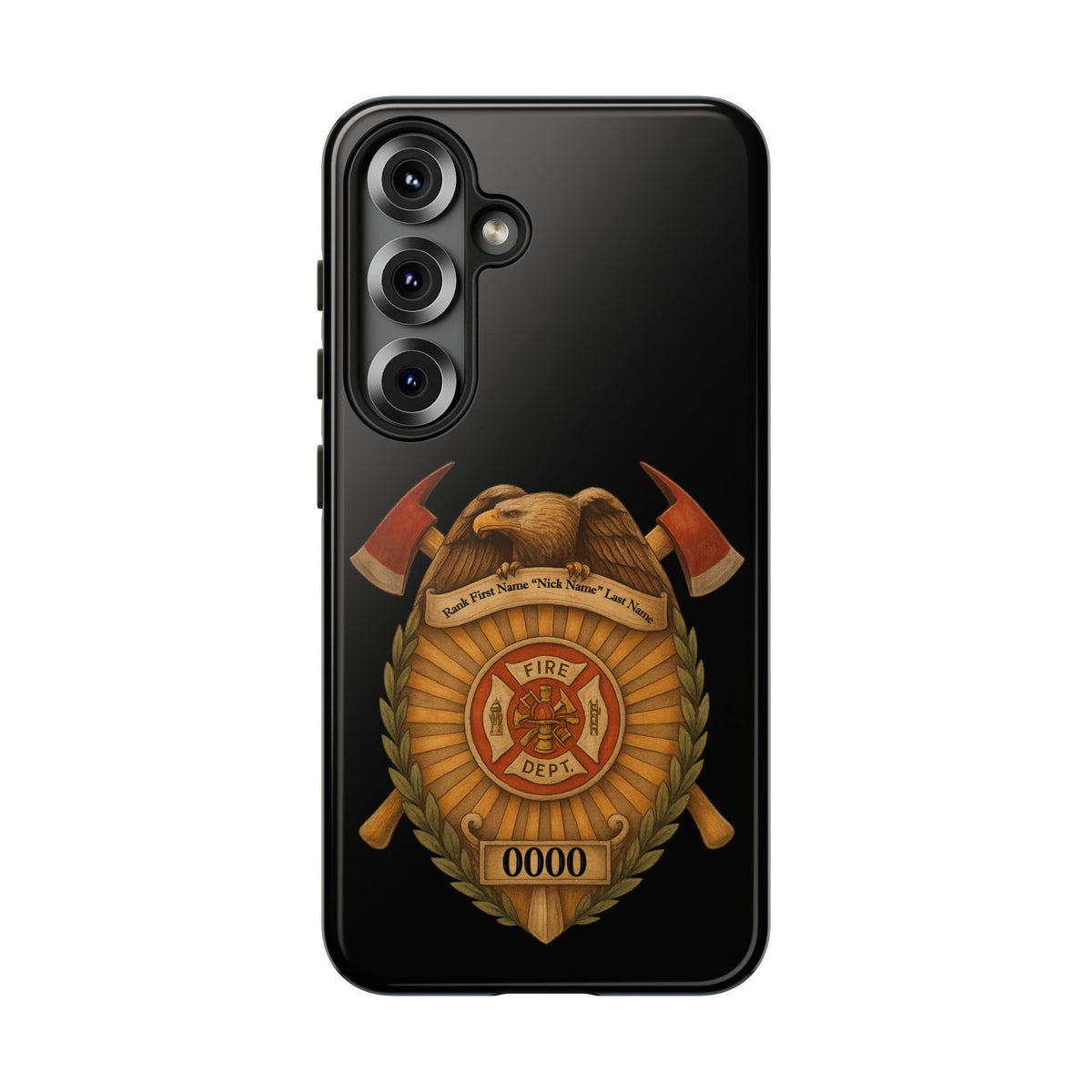 Firefighter Badge Phone Case — Tough Cases Customizable Emblem Design