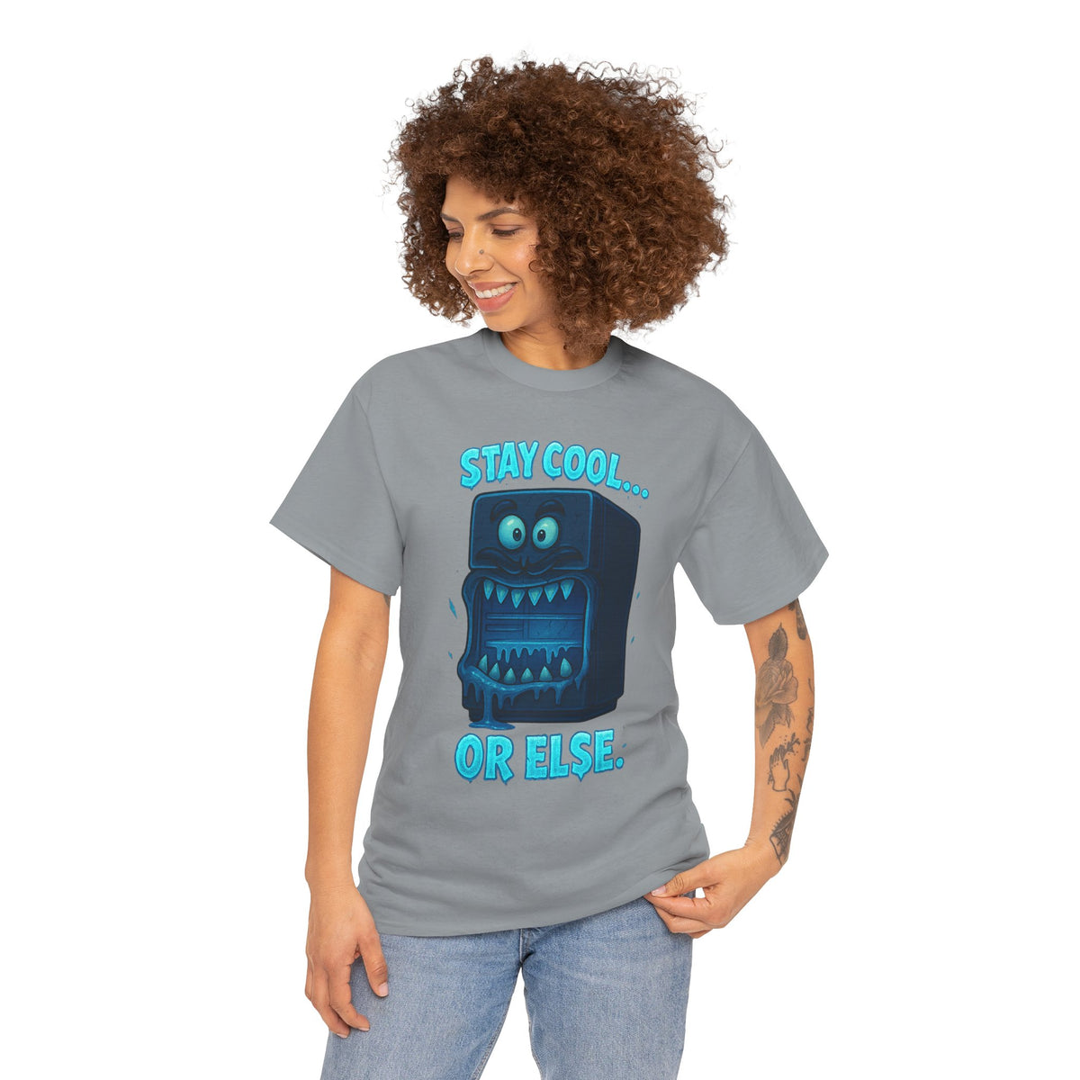 Stay Cool Refrigerator Monster T-Shirt | Funny Retro Cartoon Tee