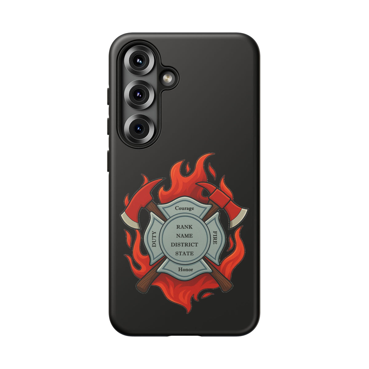 Firefighter Maltese Cross Phone Case — Custom Rank/Name/District Design