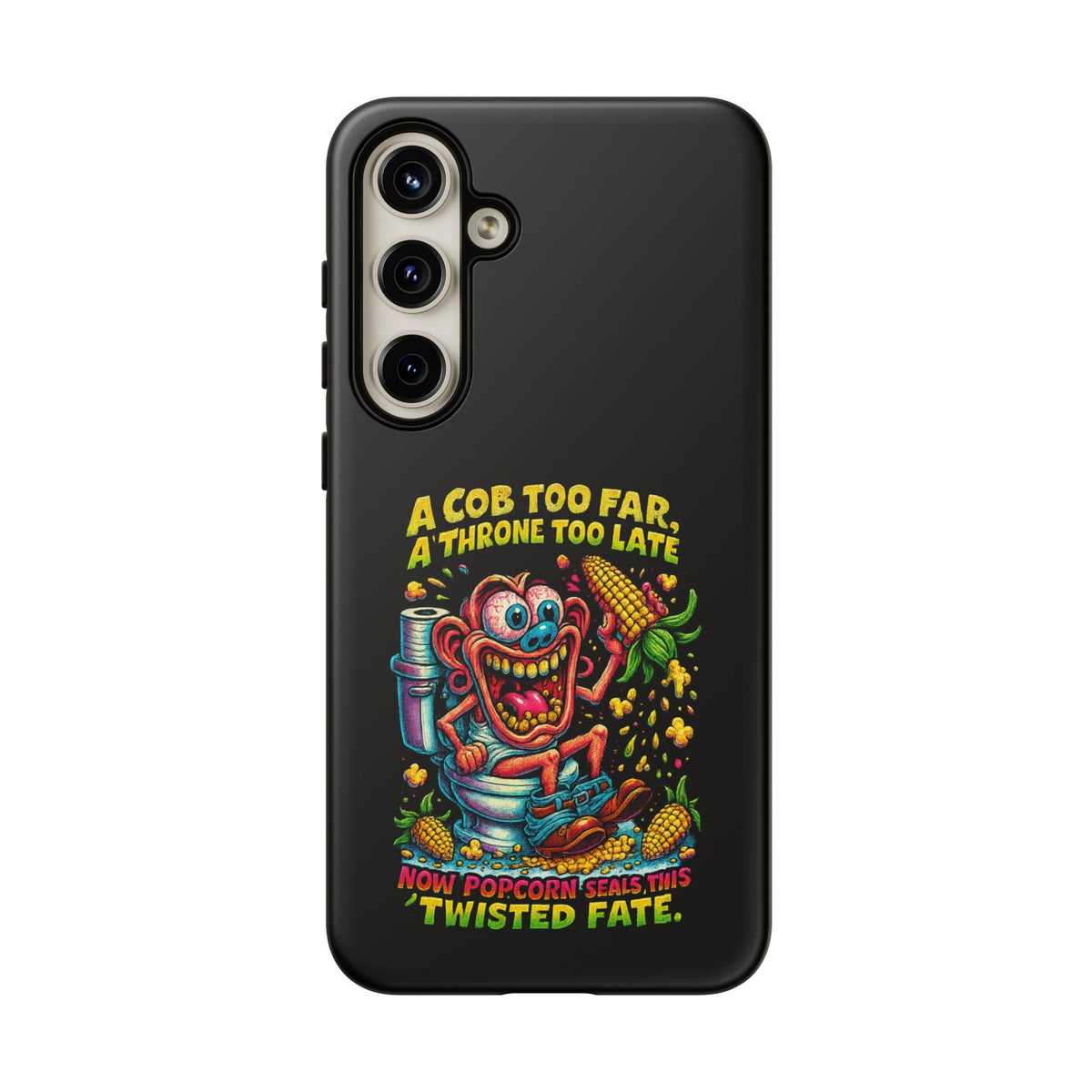 Phone Case — "A Cob Too Far" Popcorn Horror Design
