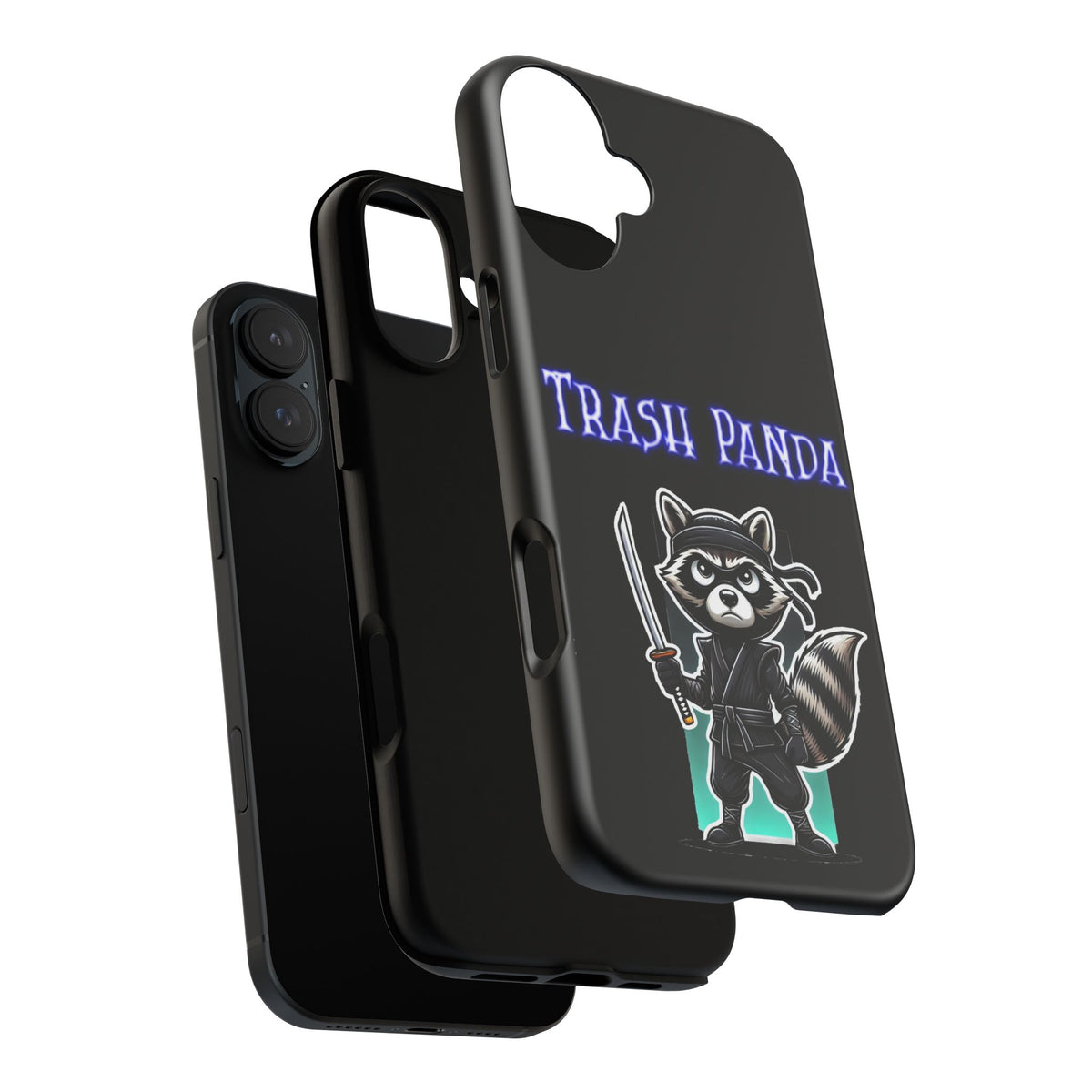 Trash Panda Ninja Phone Case — Cute Raccoon Warrior Protective Case