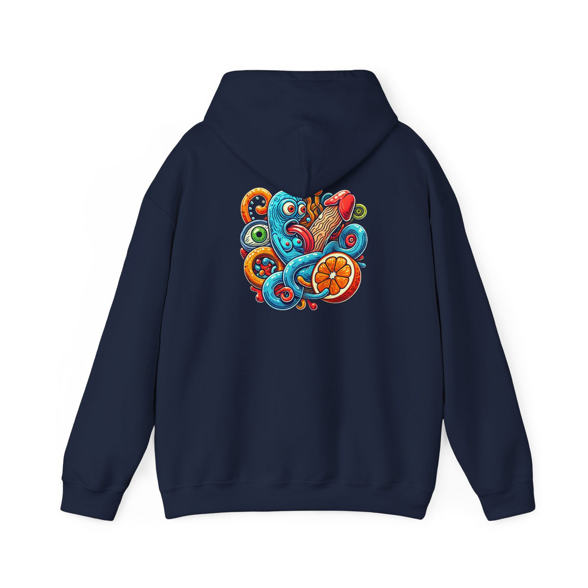 Octopus Colorful Graphic Hoodie – Vibrant Sea Creature Back Print