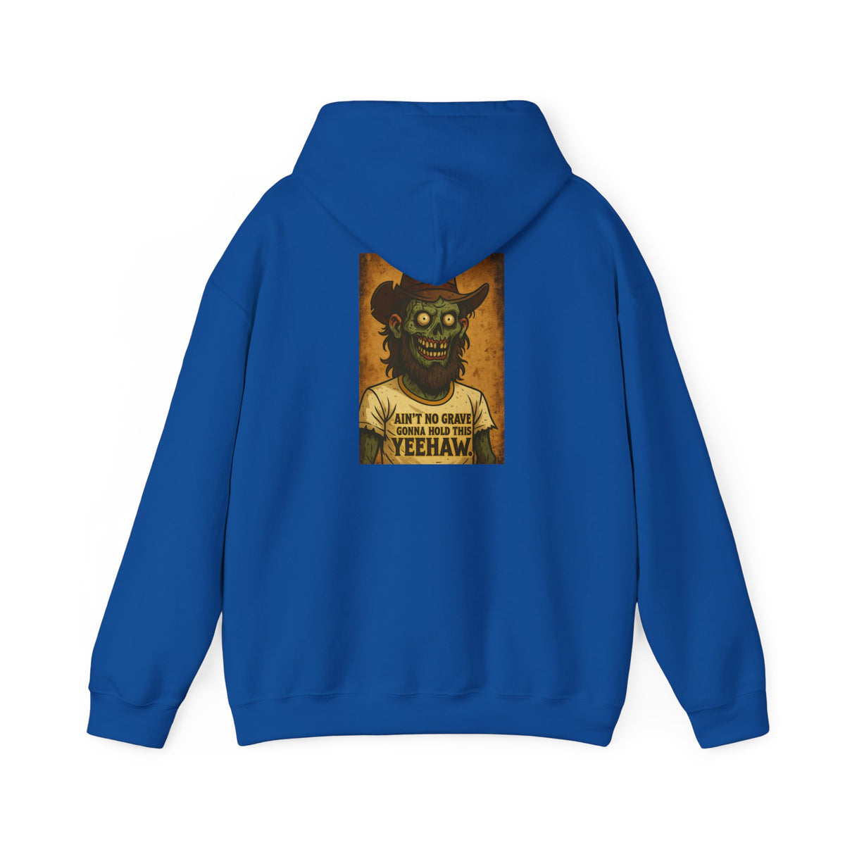 Hoodie — Vintage Zombie Cowboy 'Ain't No Grave' Graphic Pullover