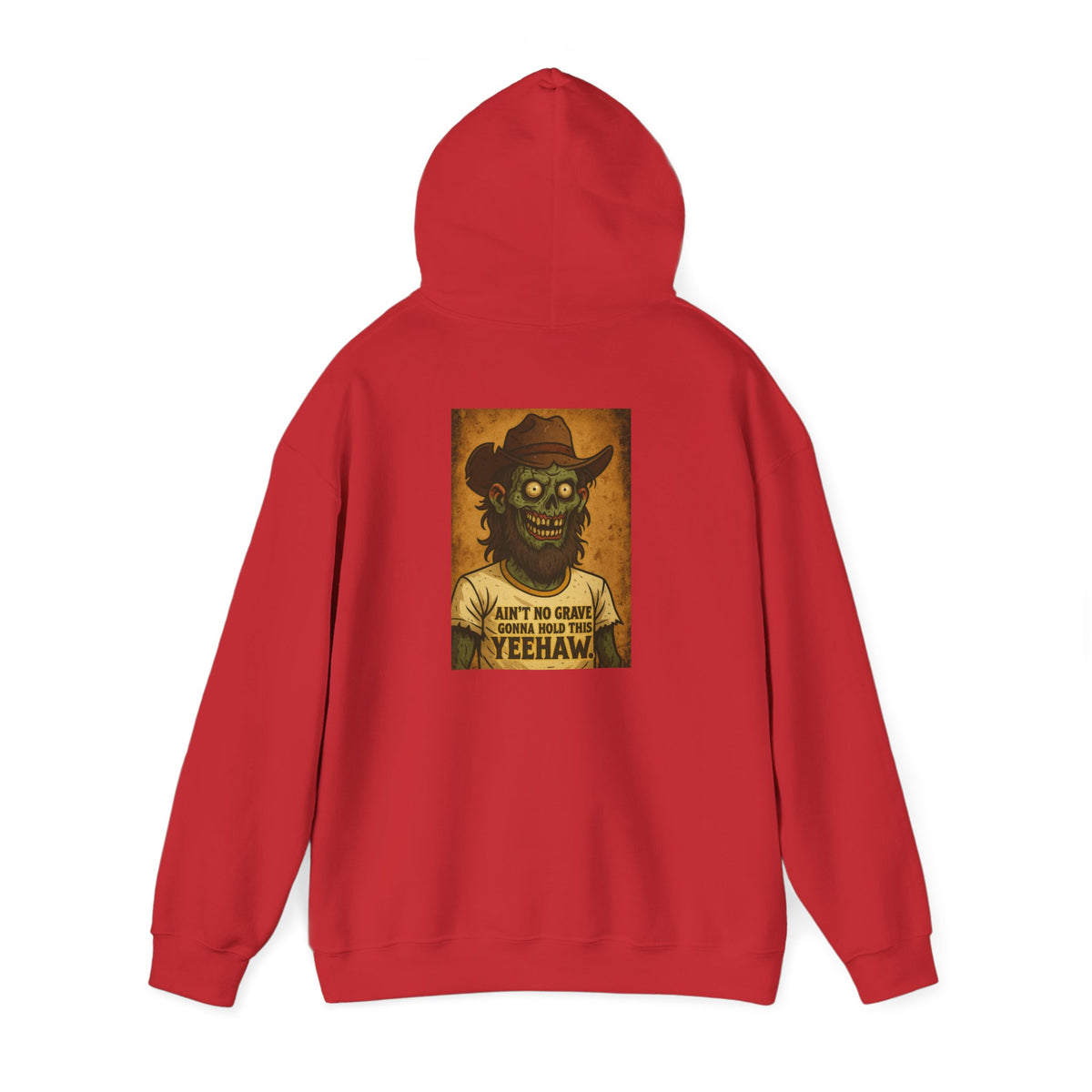 Hoodie — Vintage Zombie Cowboy 'Ain't No Grave' Graphic Pullover