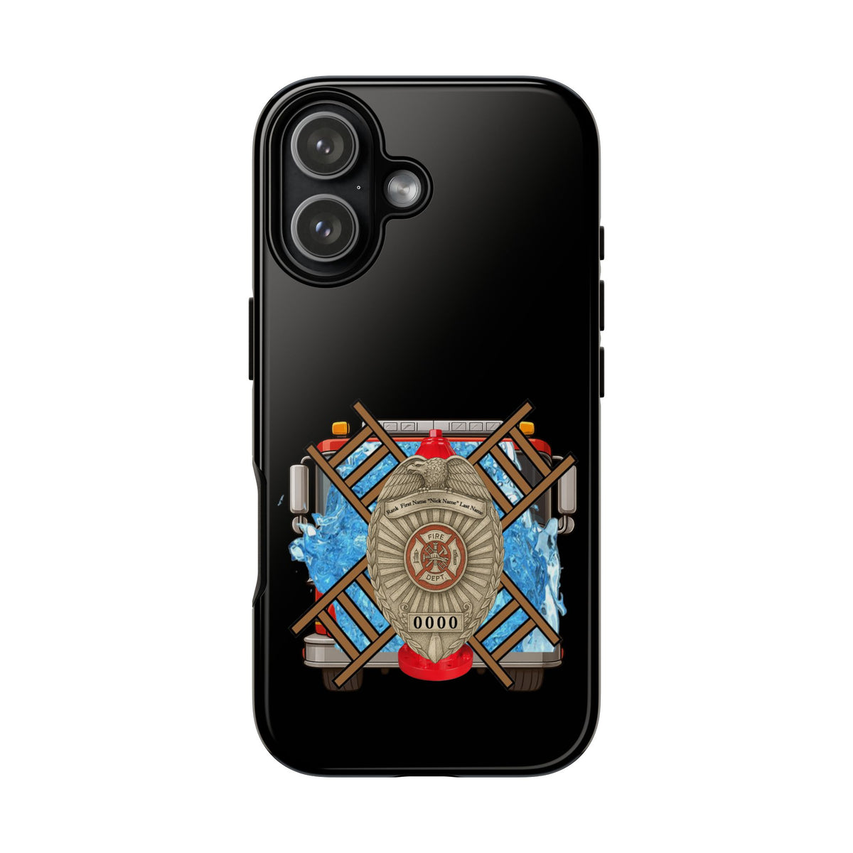 Firefighter Badge Phone Case – Maltese Cross Rescue Design