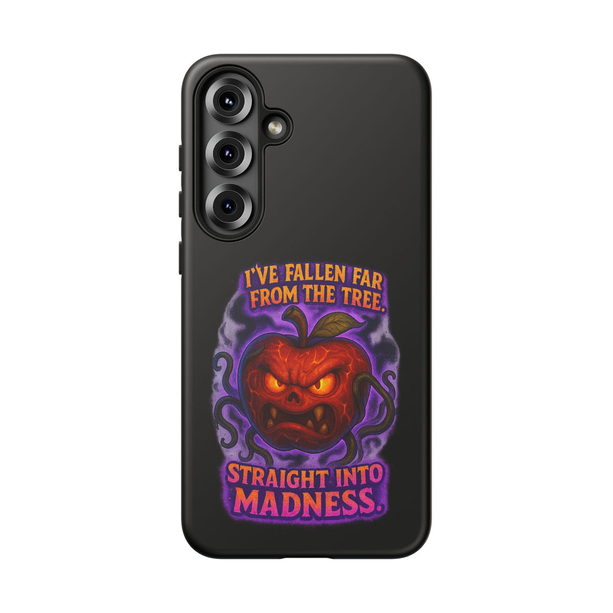 Phone Case — 'I've Fallen Far From the Tree, Straight Into Madness' Pumpkin Horror Design