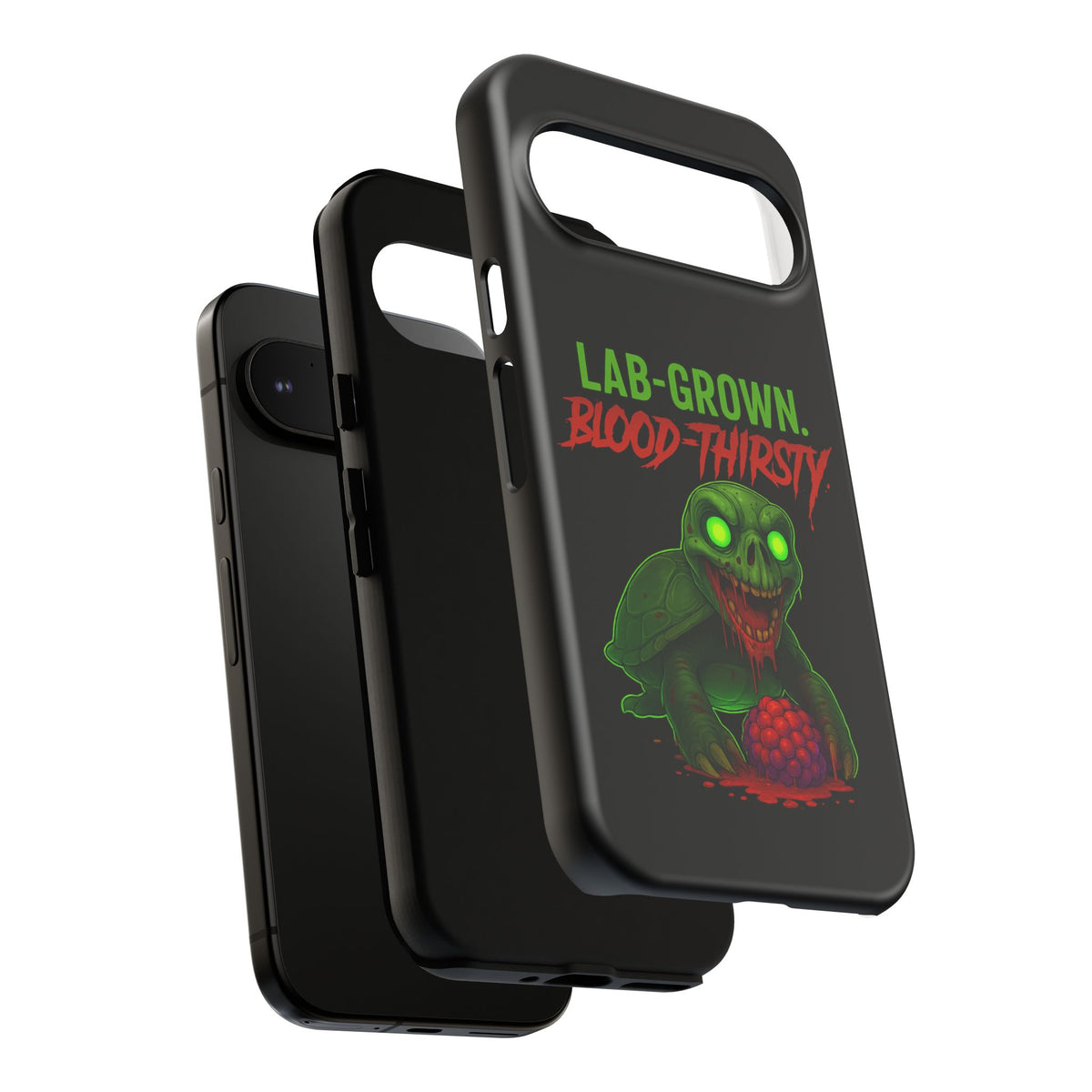 Phone Case — “Lab-Grown. Blood-Thirsty!” Green Monster Horror Design