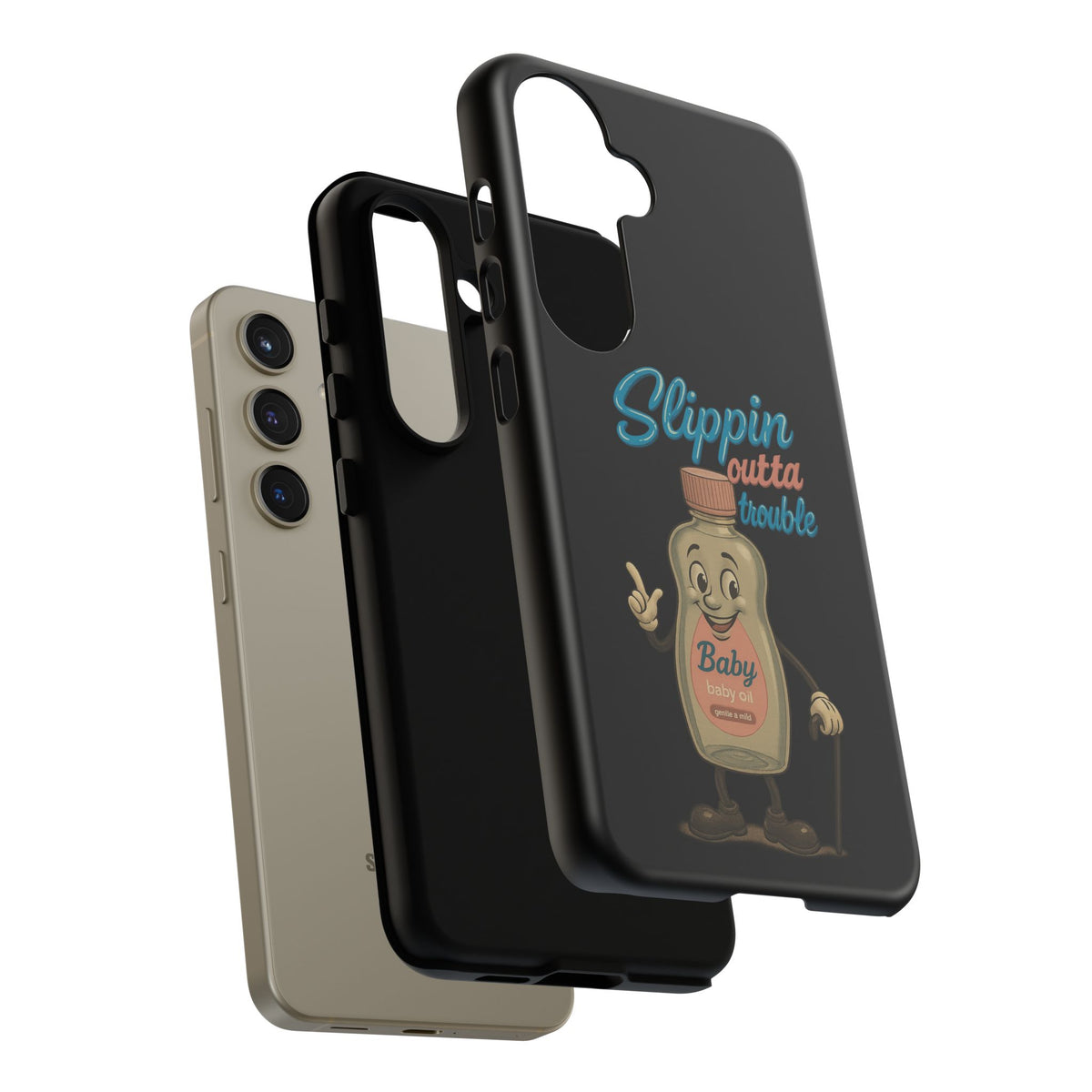 Phone Case — Retro 'Slippin Outta Trouble' Baby Bottle Design