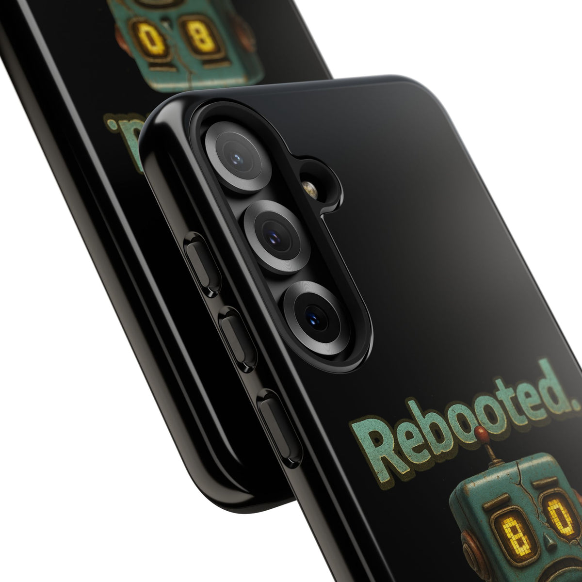 Phone Case — 'Rebooted. Still Awkward.' Retro Robot Protective Cover