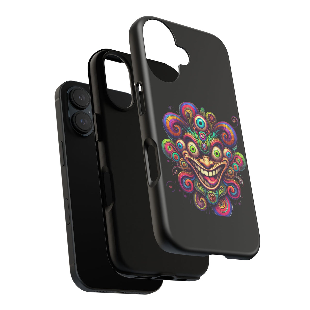 Psychedelic Jester Phone Case — Colorful Creepy Clown Tough Case