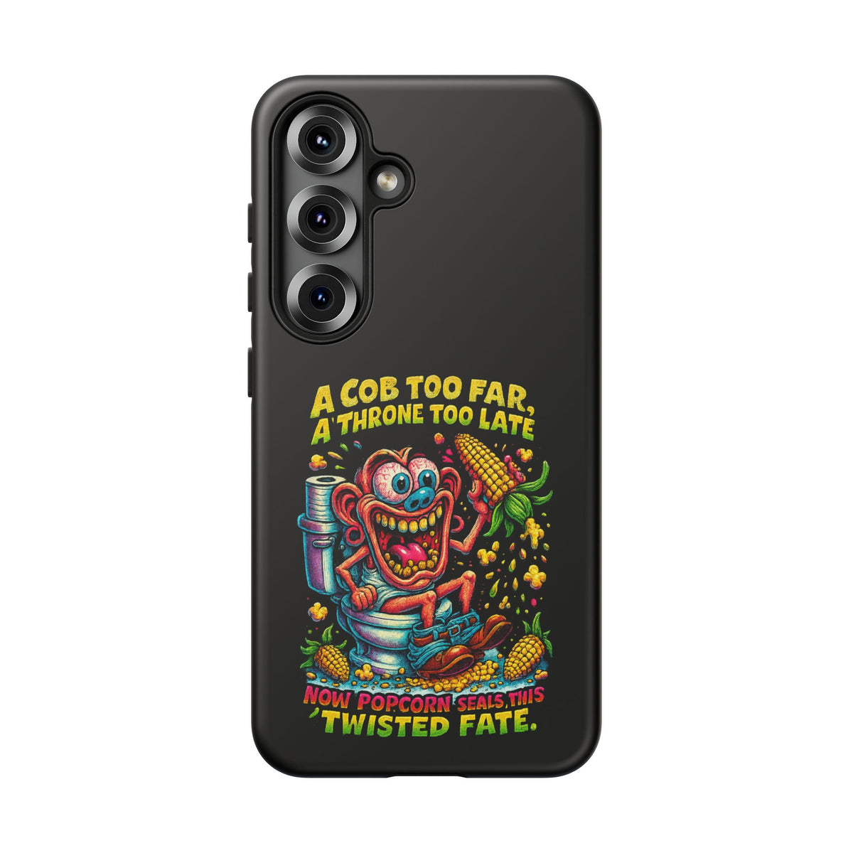 Phone Case — "A Cob Too Far" Popcorn Horror Design