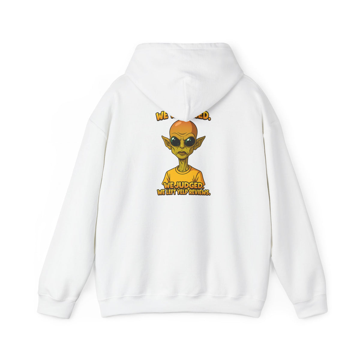 Alien Graphic Hoodie - "We Judged, We’ve Deported" Satirical UFO Sweatshirt