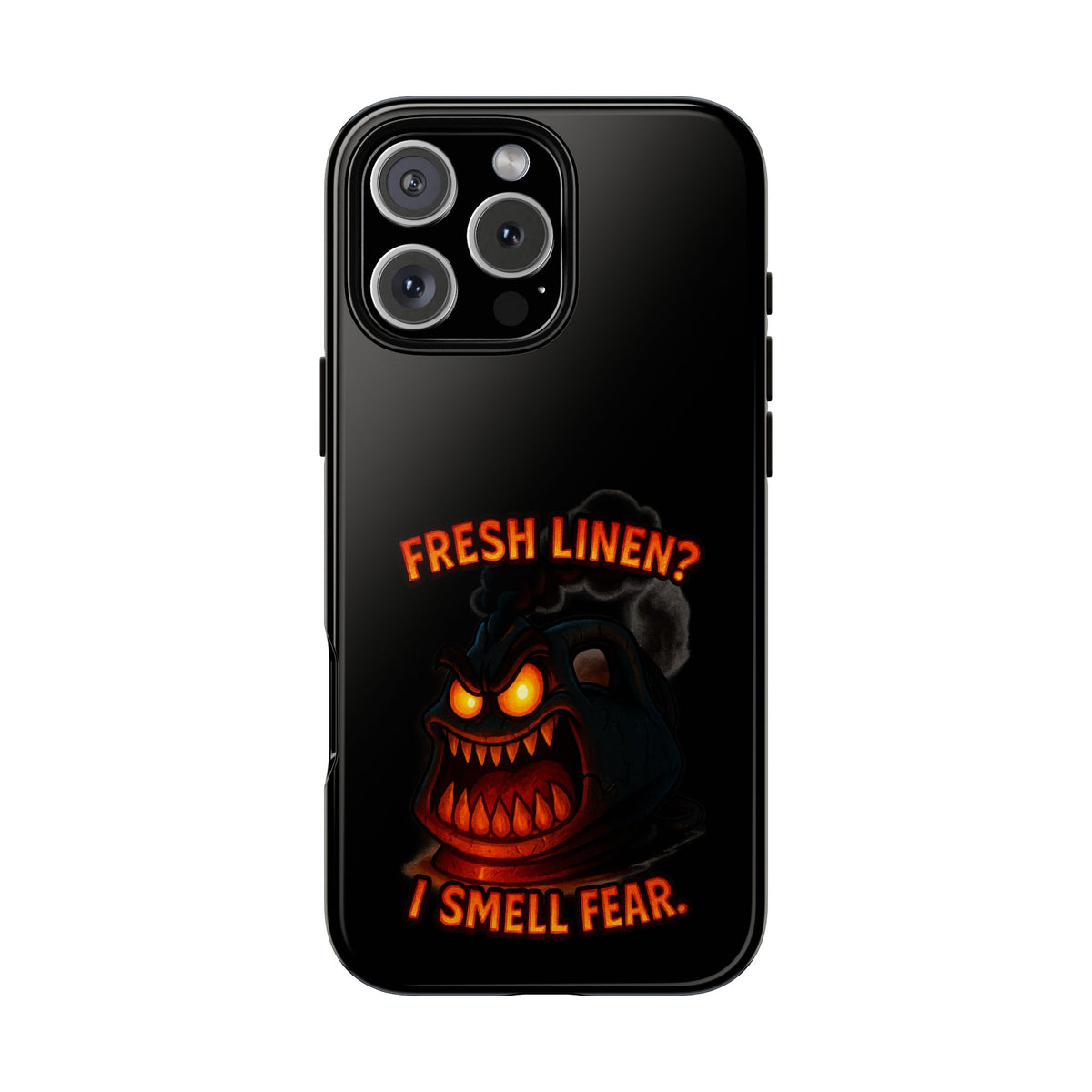 Phone Case — 'Fresh Linen? I Smell Fear.' Spooky Pumpkin Horror Protective Case