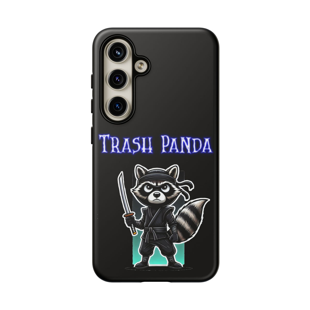 Trash Panda Ninja Phone Case — Cute Raccoon Warrior Protective Case