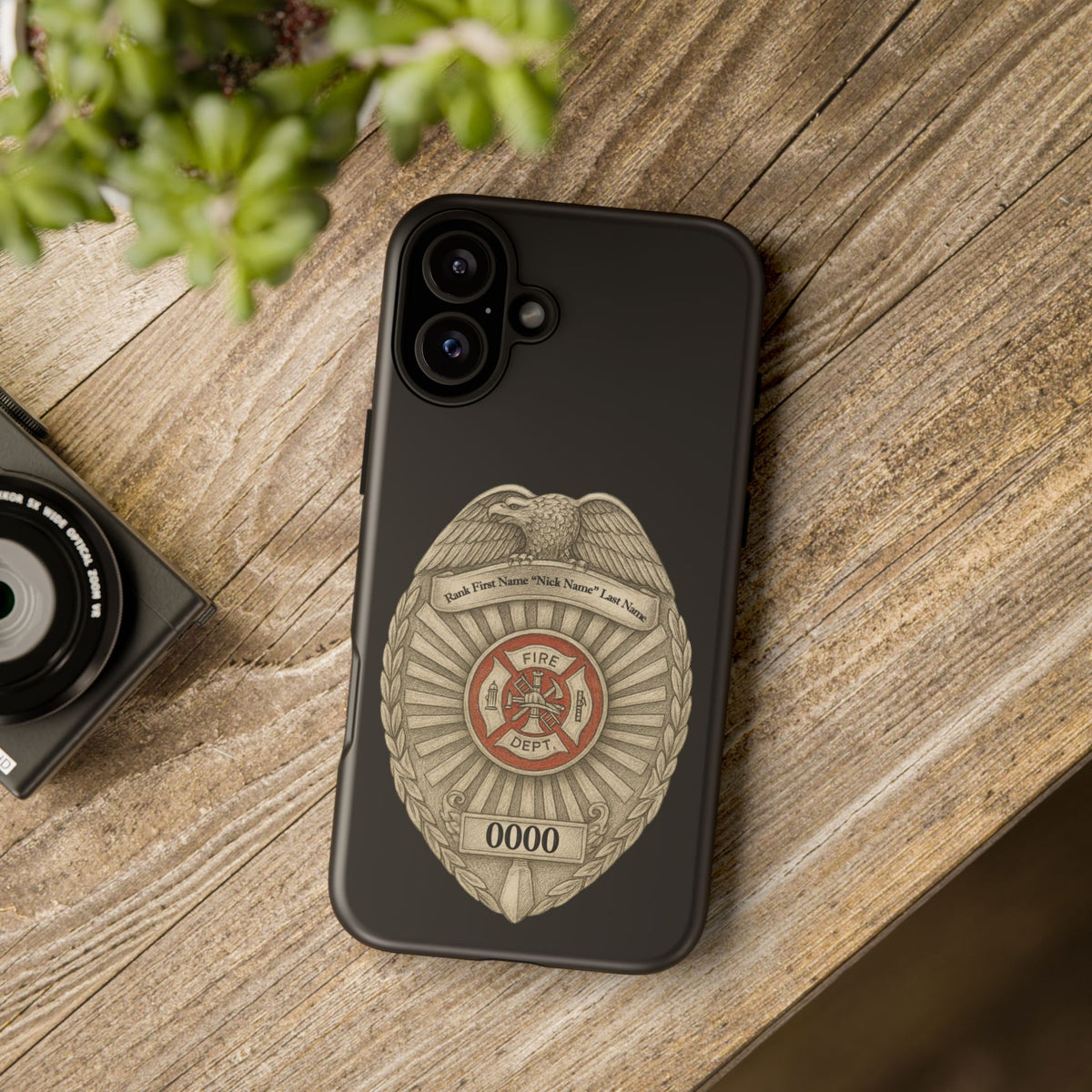 Firefighter Badge Phone Case – Personalized Dept. Emblem Tough Case