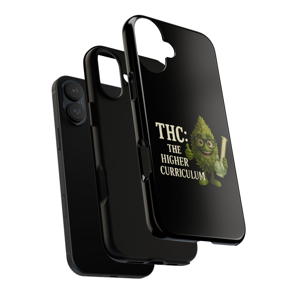 THC The Higher Curriculum Phone Case – Funny Cannabis Nug Cartoon iPhone Case