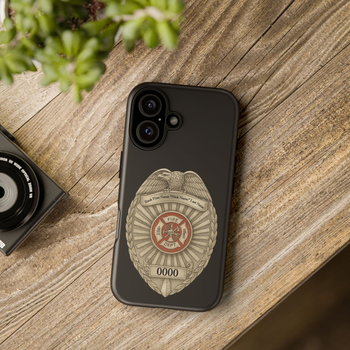 Firefighter Badge Phone Case – Personalized Dept. Emblem Tough Case