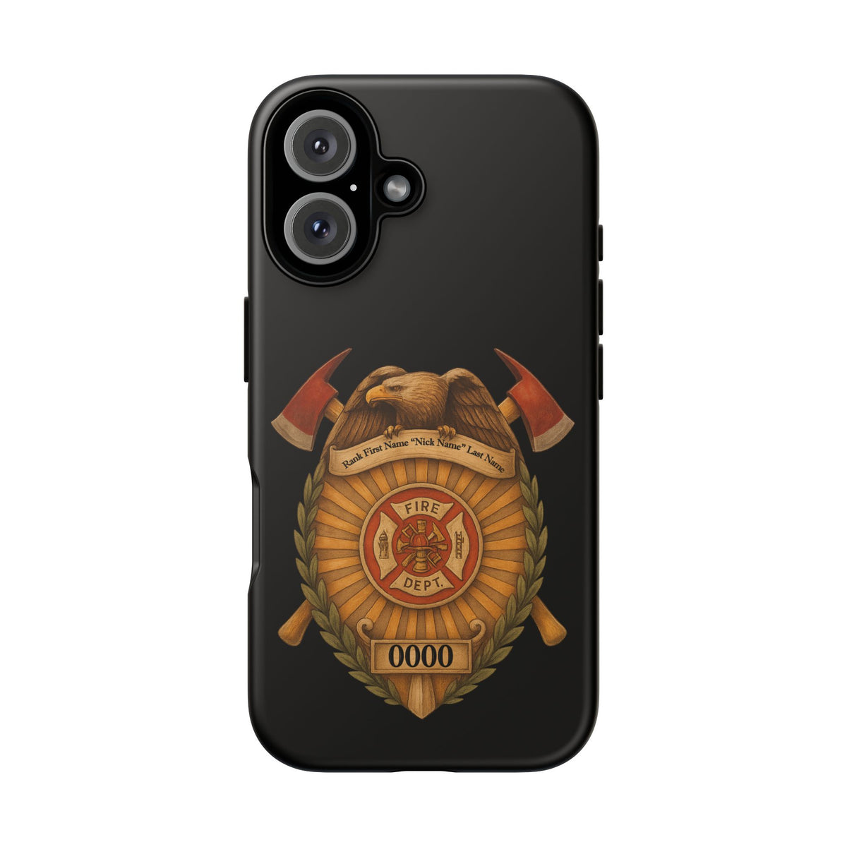Firefighter Badge Phone Case — Tough Cases Customizable Emblem Design