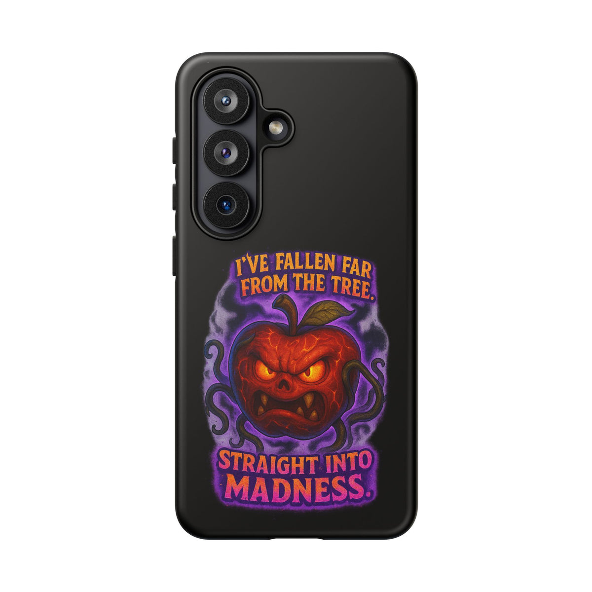 Phone Case — 'I've Fallen Far From the Tree, Straight Into Madness' Pumpkin Horror Design