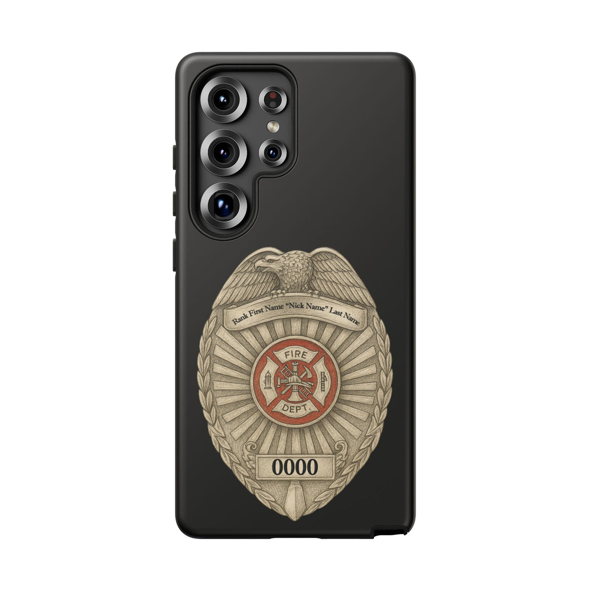 Firefighter Badge Phone Case – Personalized Dept. Emblem Tough Case