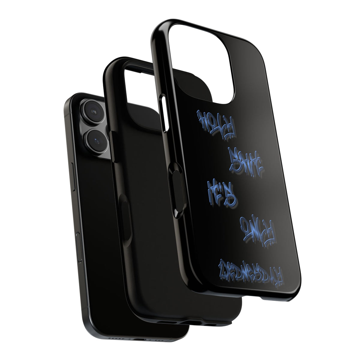 Phone Case — Blue Neon Graffiti "Tough Cases" Protective Cover